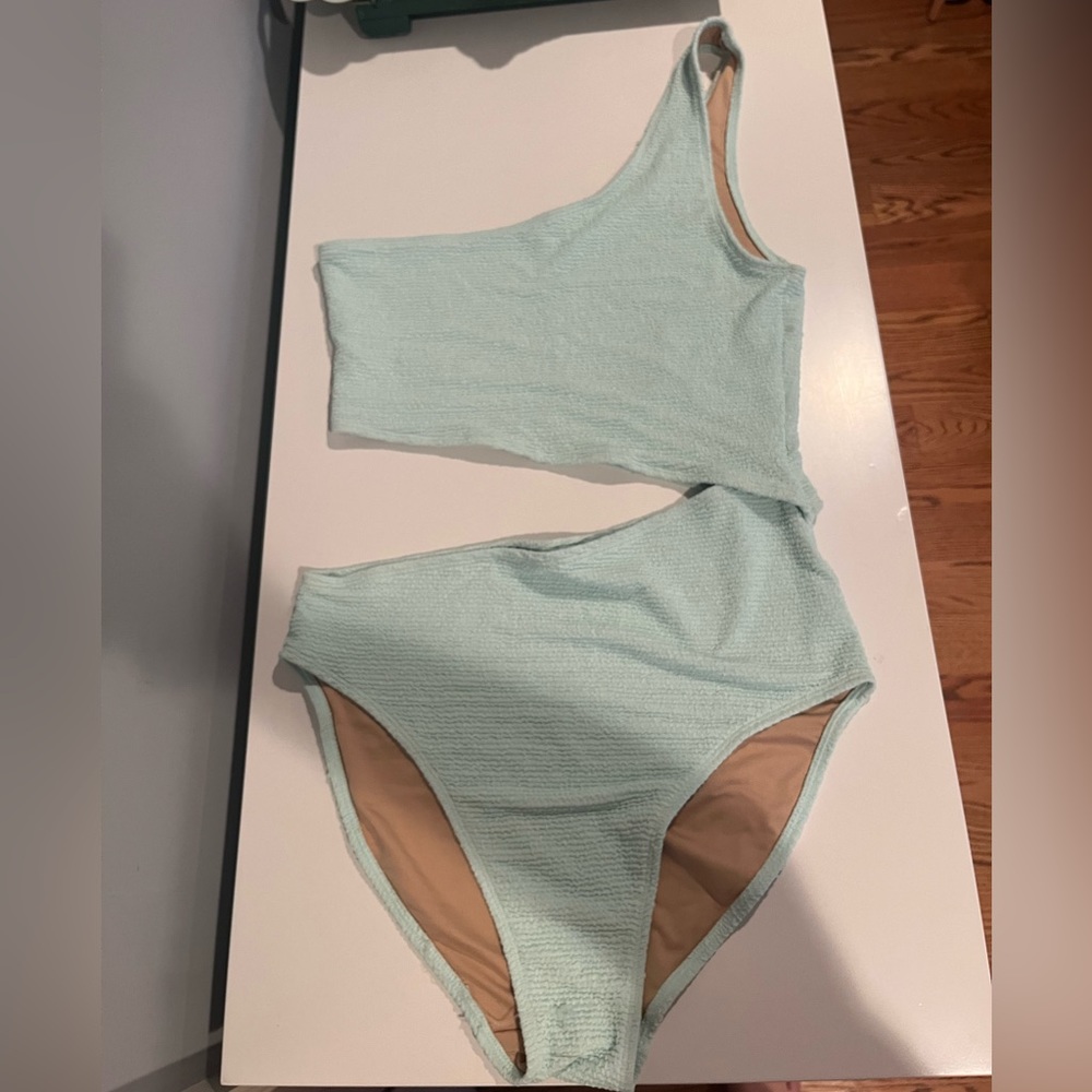 One piece abstract bathing suit